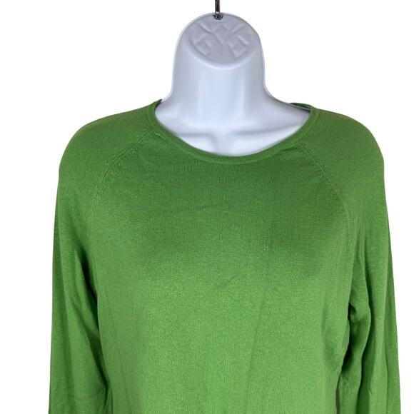 J McLaughlin Sweater Womens Small Green Jamey Pullover Old Money Quiet Luxury - Picture 2 of 10